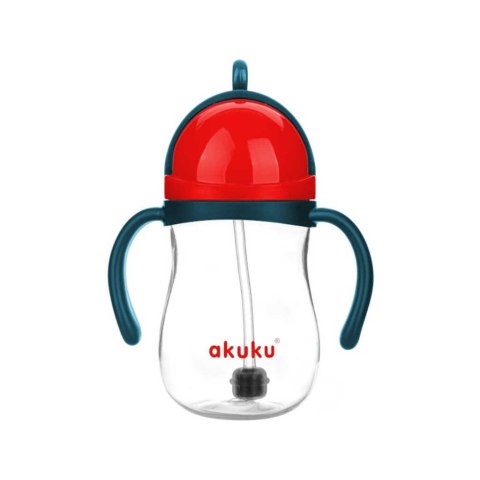 AKUKU A0164 Bidon ze słomką z odważnikiem blue/red AKUKU A0164 Bidon ze słomką z odważnikiem blue/red