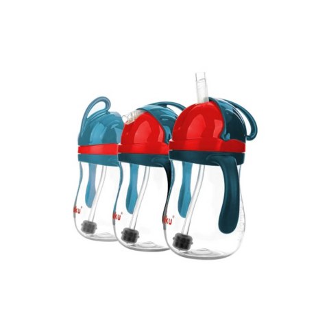AKUKU A0164 Bidon ze słomką z odważnikiem blue/red AKUKU A0164 Bidon ze słomką z odważnikiem blue/red