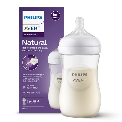 AVENT SCY903/01 Butelka Natural Responsywna 260 ml AVENT SCY903/01 Butelka Natural Responsywna 260 ml