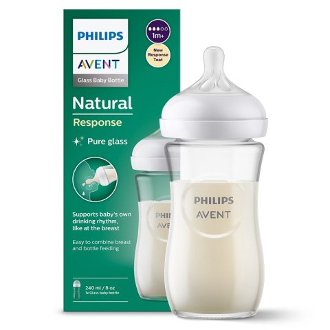 AVENT SCY933/01 Butelka Responsywna Natural szklana 240 ml