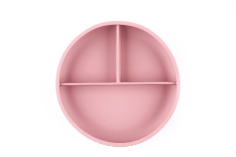 BABY 01300 Talerz silikonowy z podziałką Powder Rose BABY 01300 Talerz silikonowy z podziałką Powder Rose