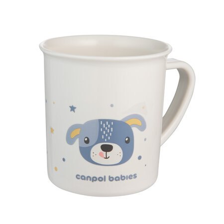 CANPOL 4/413 Kubek plastikowy z uchem dla dziecka 170ml Cute Animals blue 2 CANPOL 4/413 Kubek plastikowy z uchem dla dziecka 170ml Cute Animals blue 2