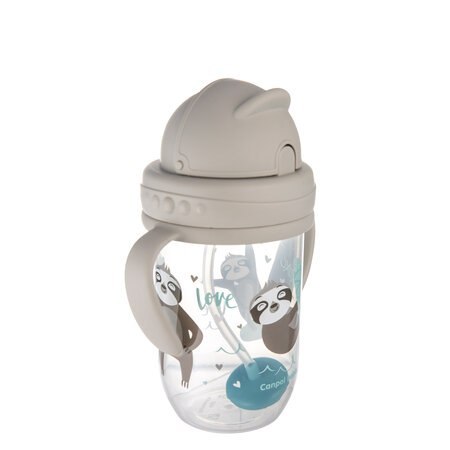 CANPOL 56/606 Kubek niekapek z rurką i odważnikiem 270 ml Exotic szary CANPOL 56/606 Kubek niekapek z rurką i odważnikiem 270 ml Exotic szary