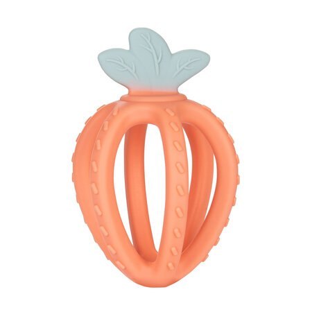 CANPOL 80/400 Sensoryczny gryzak 3D silikonowy truskawka orange CANPOL 80/400 Sensoryczny gryzak 3D silikonowy truskawka orange