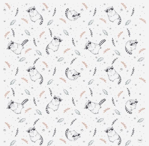 CEBA 308-000-636 Less mess mat mata ochronna 120x120 Raccon* CEBA 308-000-636 Less mess mat mata ochronna 120x120 Raccon*