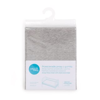 CEBA 823-116-261 Prześcieradło jersey z gumką 120x60 Light grey melanż*