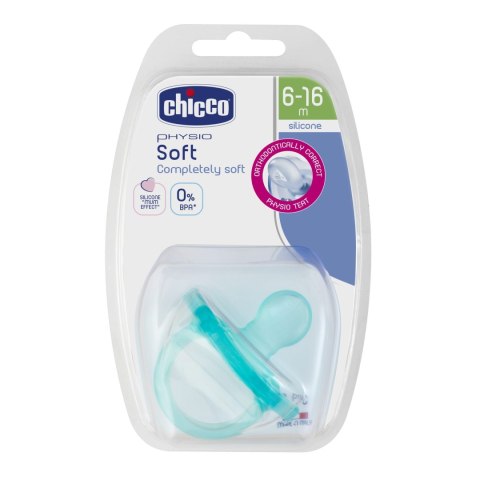 CHICCO 00002712210000 Smoczek PHYSIO SOFT silikon 6-16m+ 1 szt blue* CHICCO 00002712210000 Smoczek PHYSIO SOFT silikon 6-16m+ 1 szt blue*
