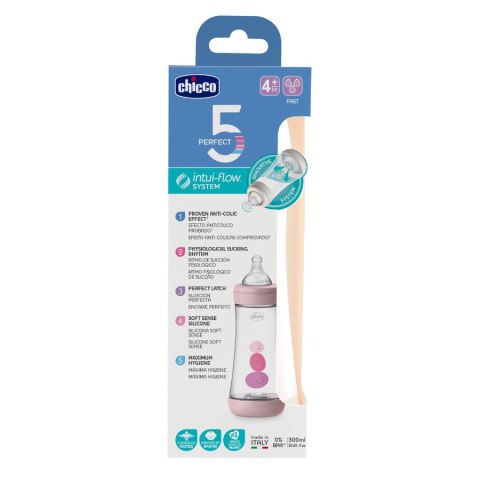 CHICCO 00020235100040 Butelka PERFECT5 300 ml 4m+ girl*