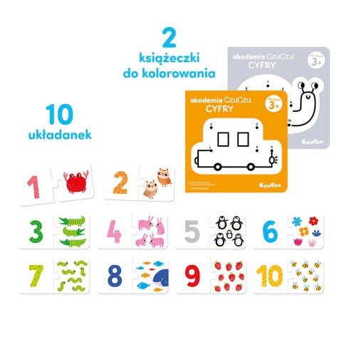 CzuCzu 7067314 Układanka Książeczka Cyferki 3+ CzuCzu 7067314 Układanka Książeczka Cyferki 3+