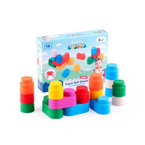 DUMEL DDC 30013 Super miękkie klocki 16 szt DUMEL DDC 30013 Super miękkie klocki 16 szt