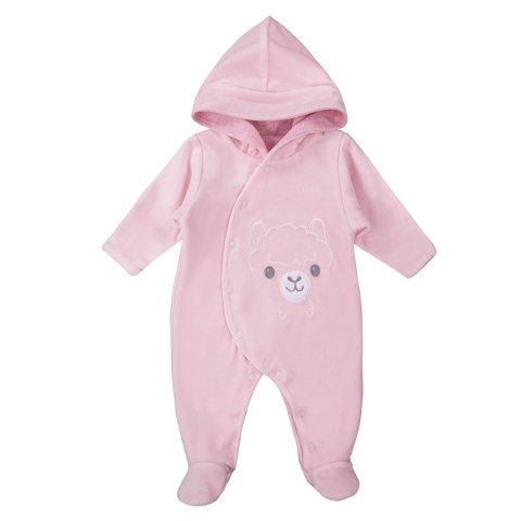 EWA 931122 Pajac BABY LOVE welur kapt.podsz. róż 68 EWA 931122 Pajac BABY LOVE welur kapt.podsz. róż 68