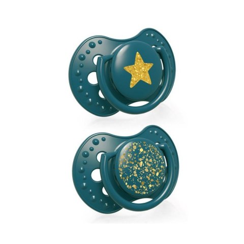LOVI 22/893 Smoczek silikonowy dynamiczny 3-6m 2 szt Stardust green LOVI 22/893 Smoczek silikonowy dynamiczny 3-6m 2 szt Stardust green