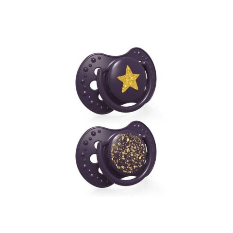 LOVI 22/893 Smoczek silikonowy dynamiczny 3-6m 2 szt Stardust violet LOVI 22/893 Smoczek silikonowy dynamiczny 3-6m 2 szt Stardust violet