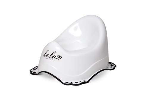 MALTEX Nocnik z pozytywką 2K Lulu biało czarny MALTEX Nocnik z pozytywką 2K Lulu biało czarny