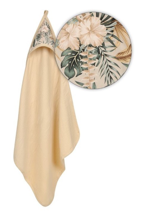 MATEX Okrycie kąpielowe MUSLIN DESIGN 80x85 cm [TB0443_04]beżowy