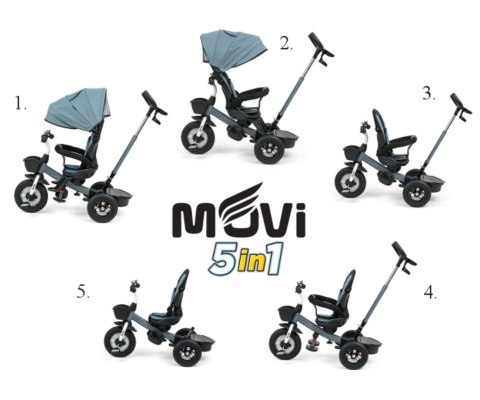 MILLY MALLY 2491 Rowerek trójkołowy Movi pink 5w1 MILLY MALLY 2491 Rowerek trójkołowy Movi pink 5w1