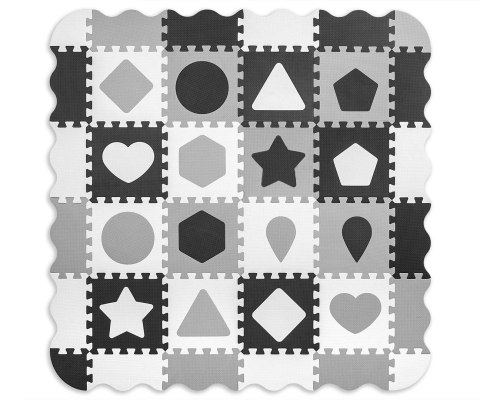 MILLY MALLY 5616 Mata piankowa puzzle 36szt. Jolly 4x4 Shapes - grey MILLY MALLY 5616 Mata piankowa puzzle 36szt. Jolly 4x4 Shapes - grey