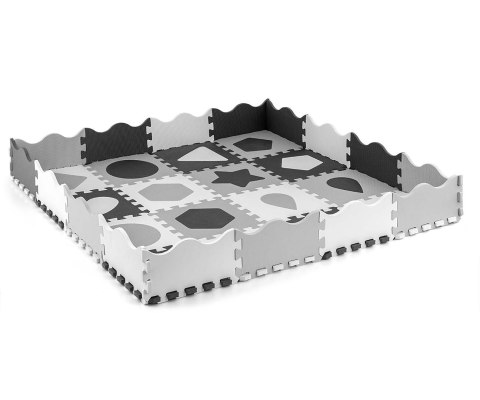 MILLY MALLY 5616 Mata piankowa puzzle 36szt. Jolly 4x4 Shapes - grey MILLY MALLY 5616 Mata piankowa puzzle 36szt. Jolly 4x4 Shapes - grey