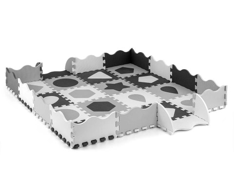 MILLY MALLY 5616 Mata piankowa puzzle 36szt. Jolly 4x4 Shapes - grey MILLY MALLY 5616 Mata piankowa puzzle 36szt. Jolly 4x4 Shapes - grey