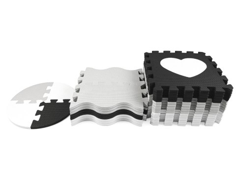 MILLY MALLY 5616 Mata piankowa puzzle 36szt. Jolly 4x4 Shapes - grey MILLY MALLY 5616 Mata piankowa puzzle 36szt. Jolly 4x4 Shapes - grey