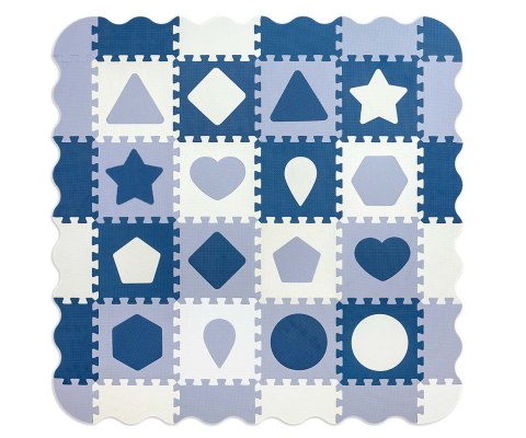 MILLY MALLY 5618 Mata piankowa puzzle Jolly 4x4 Shapes - blue MILLY MALLY 5618 Mata piankowa puzzle Jolly 4x4 Shapes - blue