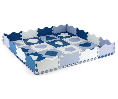 MILLY MALLY 5618 Mata piankowa puzzle Jolly 4x4 Shapes - blue MILLY MALLY 5618 Mata piankowa puzzle Jolly 4x4 Shapes - blue