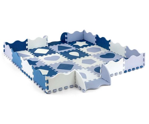 MILLY MALLY 5618 Mata piankowa puzzle Jolly 4x4 Shapes - blue MILLY MALLY 5618 Mata piankowa puzzle Jolly 4x4 Shapes - blue