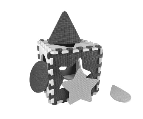 MILLY MALLY 5613 Mata piankowa puzzle 25szt. Jolly 3x3 Shapes - grey MILLY MALLY 5613 Mata piankowa puzzle 25szt. Jolly 3x3 Shapes - grey