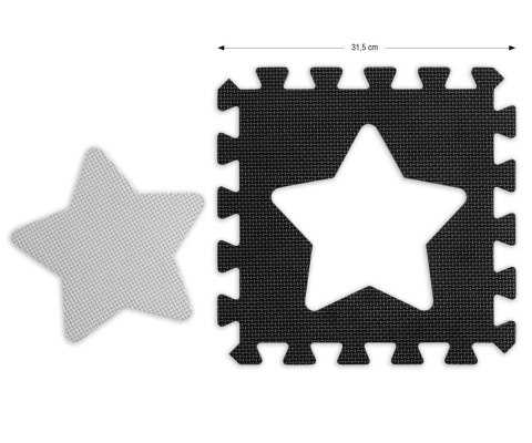 MILLY MALLY 5613 Mata piankowa puzzle 25szt. Jolly 3x3 Shapes - grey MILLY MALLY 5613 Mata piankowa puzzle 25szt. Jolly 3x3 Shapes - grey