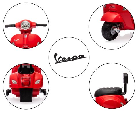 MILLY MALLY Pojazd na akumulator Mini Vespa GTS red MILLY MALLY Pojazd na akumulator Mini Vespa GTS red