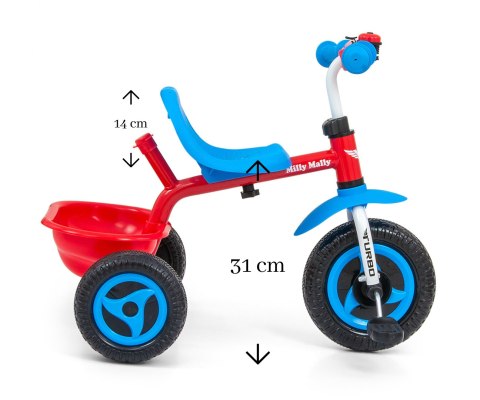 MILLY MALLY Rowerek Turbo Cool red MILLY MALLY Rowerek Turbo Cool red