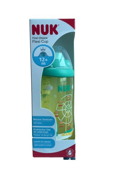 NUK 255410 Kubek 300ml FLEXI CUP ze słomką NUK 255410 Kubek 300ml FLEXI CUP ze słomką