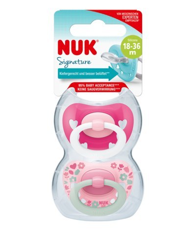 NUK 739696 Smoczek 18-36 SIGNATURE 2szt silikonowy NUK 739696 Smoczek 18-36 SIGNATURE 2szt silikonowy