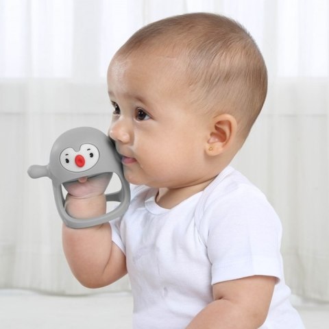 SMILY MIA Gryzak silikonowy Pingwin light grey SMILY MIA Gryzak silikonowy Pingwin light grey
