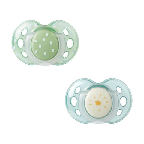 TOMMEE TIPPEE TTP43340094 Smoczki uspokajające NIGHT TIME 18-36m mix 2pak TOMMEE TIPPEE TTP43340094 Smoczki uspokajające NIGHT TIME 18-36m mix 2pak