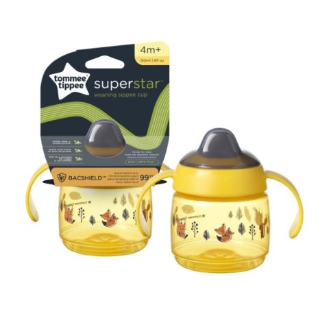 TOMMEE TIPPEE TTP447827 Kubek treningowy Superstar 190ml żółty TOMMEE TIPPEE TTP447827 Kubek treningowy Superstar 190ml żółty