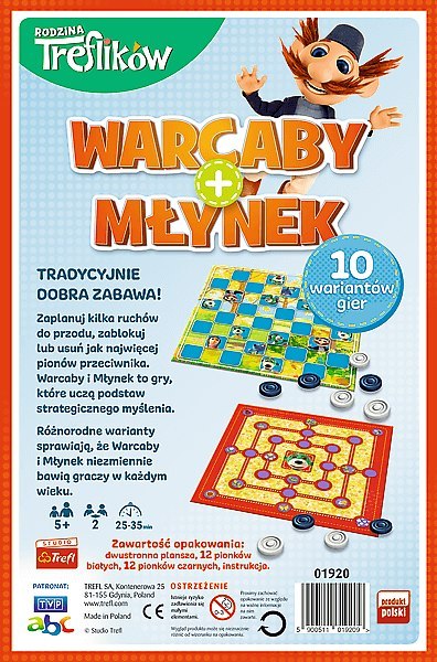 TREFL 01920 Gra Warcaby/Młynek Trefliki* TREFL 01920 Gra Warcaby/Młynek Trefliki*