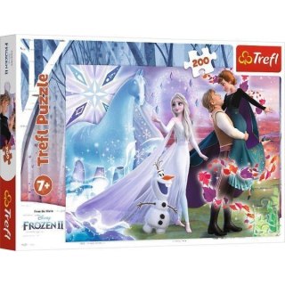 TREFL 13265 Puzzle 200 Magiczny świat sióstr Disney Frozen