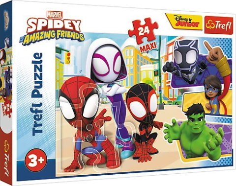TREFL 14348 Puzzle 24 MAXI Spiday i przyjaciele TREFL 14348 Puzzle 24 MAXI Spiday i przyjaciele