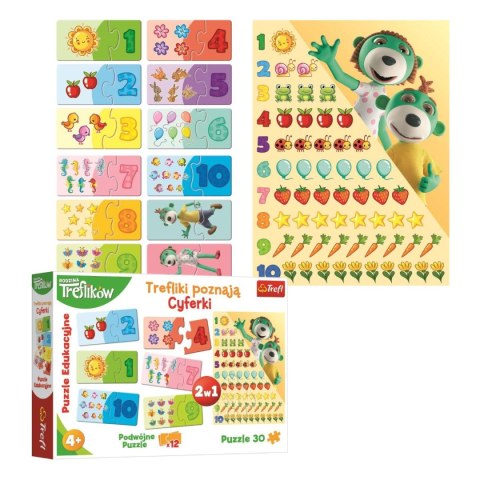 TREFL 15554 Puzzle 30 el. Edukacyjne Trefliki poznają cyferki 4+* TREFL 15554 Puzzle 30 el. Edukacyjne Trefliki poznają cyferki 4+*