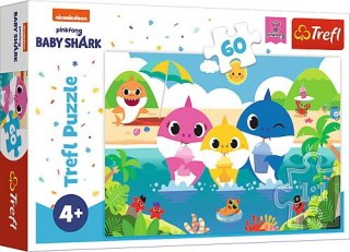 TREFL 17370 Puzzle 60 Rodzina rekinów na wakacjach*