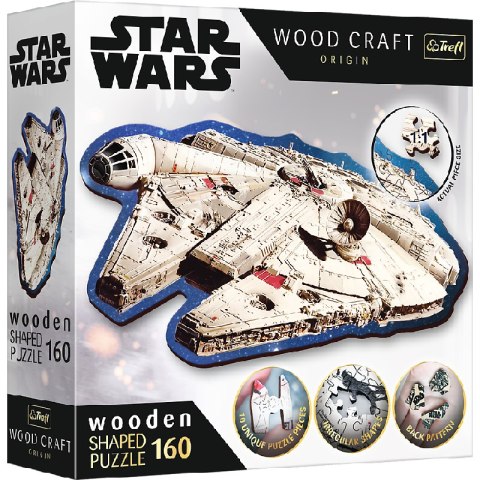 TREFL 20189 Puzzle drewniane Star Wars 160 Sokół Millenium