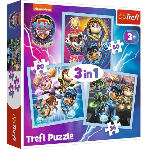TREFL 34869 Puzzle 3w1 Moc Mighty Pups / Paw Patrol TREFL 34869 Puzzle 3w1 Moc Mighty Pups / Paw Patrol