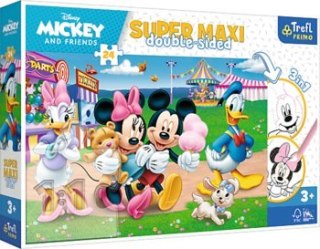 TREFL 41005 Puzzle 24 SUPER MAXI Mickey w wesołym miasteczku