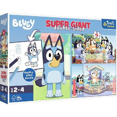 TREFL 42010 Puzzle 15 GIANT Przygoda z Bluey TREFL 42010 Puzzle 15 GIANT Przygoda z Bluey