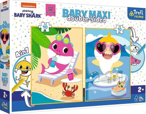 TREFL 43005 Puzzle Baby MAXI 2x10 Wesoły dzień rekina TREFL 43005 Puzzle Baby MAXI 2x10 Wesoły dzień rekina
