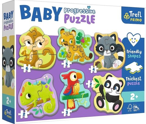 TREFL 44005 Puzzle Baby Progressive - Zwierzęta exotic TREFL 44005 Puzzle Baby Progressive - Zwierzęta exotic