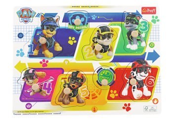 TREFL 61630 Zabawka drewniana - Puzzle medium Paw Patrol