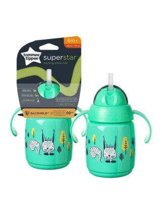 TT 447830 Kubek ze słomką i uchwytami Superstar 300ml. 6m+ zielony