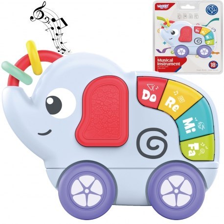 WOOPIE 47795 Zabawka sensoryczna muzyczny słonik dla niemowląt WOOPIE 47795 Zabawka sensoryczna muzyczny słonik dla niemowląt